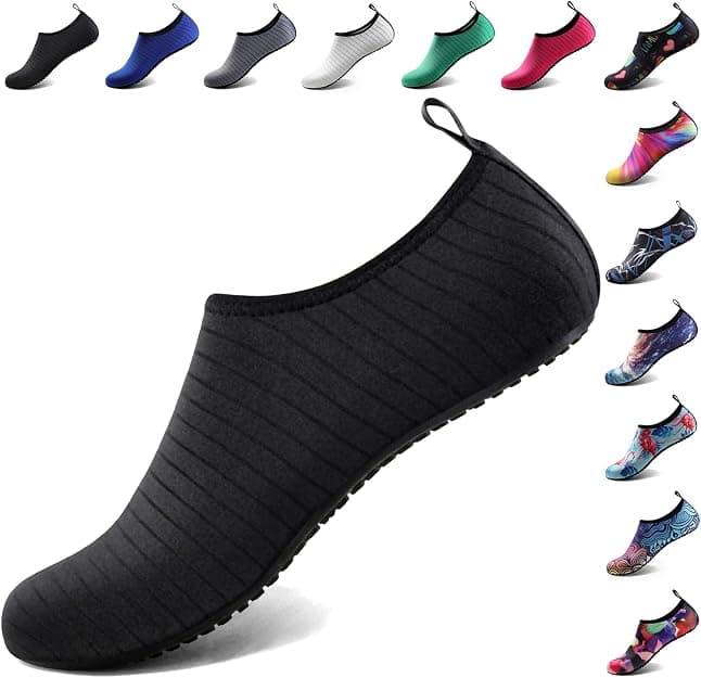 VIFUUR Water Shoes Barefoot Quick Dry Aqua Socks Slip On